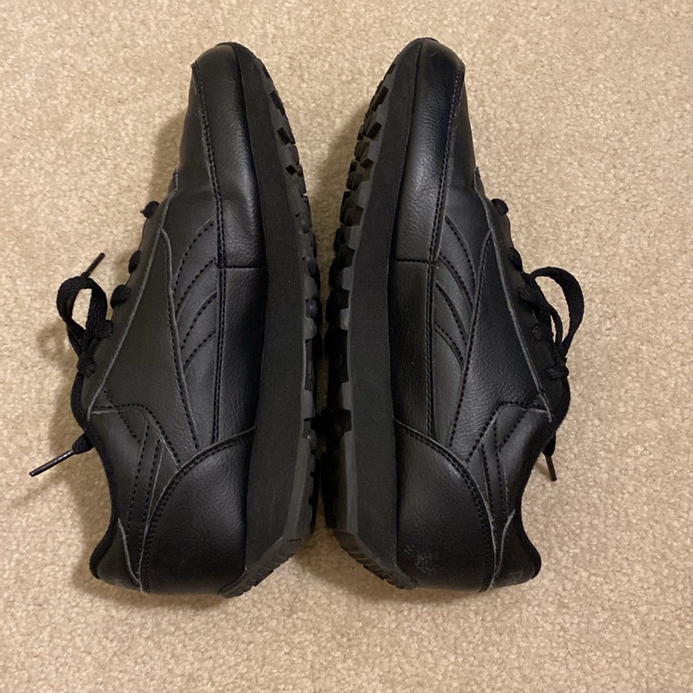 Reebok Classic Renaissance Black Leather Sneakers Size 7.5 - Picture 11 of 15